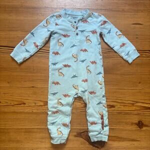 Carter's light blue dinosaur long sleeve pants boys one piece SIZE 24M